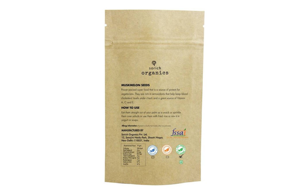 Sorich Organics Muskmelon Seeds Superfood   Pack  100 grams